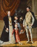 Holy Roman Emperor Maximilian II. of Austria and his wife Infanta Maria of Spain with their children Giuseppe Arcimboldo